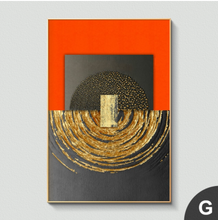 Load image into Gallery viewer, Arna's Luxury Painting Collection - Nordic Abstract Golden Canvas Paintings - Many Styles