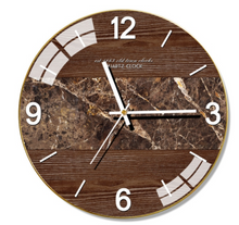 Load image into Gallery viewer, Deluxe "Arna Royal Clock Collection" Marble Glass Wall Clock - Many Colours