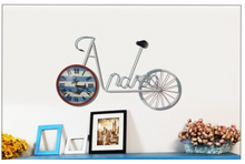Load image into Gallery viewer, Deluxe "Arna Royal Clock Collection" Vintage Wall Clock Mediterranean Style Bicycle Pendant