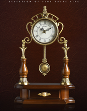 Load image into Gallery viewer, "Arna Royal Victorian Collection" Vintage Solid Wood Copper Clock