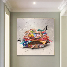 Load image into Gallery viewer, Arna's Luxury Painting Collection - Modern Burger Graffiti Canvas Painting