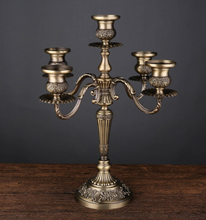 Load image into Gallery viewer, "Arna Royal Victorian Collection" Vintage European Unique Candelabra Bronze Quality 3 Arm