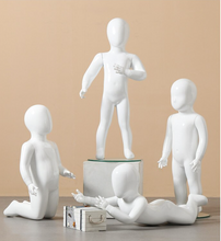 Load image into Gallery viewer, "Arna Royal Gown Collection" Luxury Child White Mannequin Cosmetology Window Display Model
