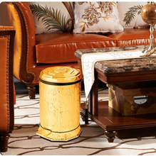 Load image into Gallery viewer, "Arna Royal Vintage Collection" Luxury Pedal Golden Range 6L Trash Rubbish Bin