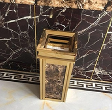 Load image into Gallery viewer, Arna Royal Vintage Collection" Luxury Golden Outside/Inside Large Trash Rubbish Bin - Home or Business