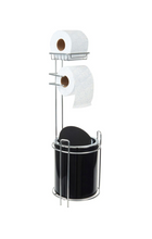 Load image into Gallery viewer, Luxury Toilet Paper Holder & Trash/Rubbish Tin/Bin Combo