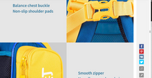 Load image into Gallery viewer, "Arna's Designer School Bags" New Product! Lighten Up Primary Flip Large-capacity Waterproof Bag