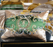 Load image into Gallery viewer, "Arna Lisa" Royal Collection - Luxury Vintage Brocade Jacquard Egyptian Cotton Lion Embroidered - Queen 12 Piece