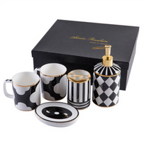 Load image into Gallery viewer, "Arna Lisa" Royal Collection - Luxury Ceramic 5 Piece Bathroom Set - Many Styles BOXED