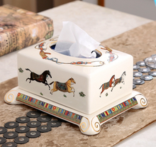 Load image into Gallery viewer, "Scottishe" Collection (Horses) - Tissue Box Deluxe
