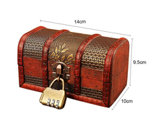 Load image into Gallery viewer, Vintage Wooden Treasure Chest Set - 3 Piece
