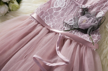Load image into Gallery viewer, "Arna" Royal Gown Collection - Little Girl Flower Party Lace Tutu Dress Baby Kids Sleevess Dresses Clothes Summer Children Wedding Birthday
