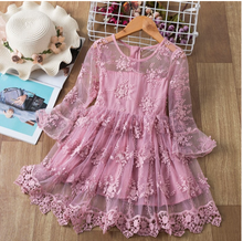 Load image into Gallery viewer, "Arna" Royal Gown Collection - White Lace Princess Dress For Girls
