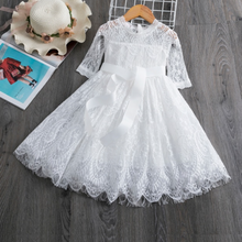 Load image into Gallery viewer, "Arna" Royal Gown Collection - White Lace Princess Dress For Girls
