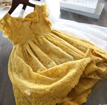Load image into Gallery viewer, "Arna" Royal Gown Collection - White Lace Princess Dress For Girls

