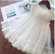 Load image into Gallery viewer, "Arna" Royal Gown Collection - White Lace Princess Dress For Girls
