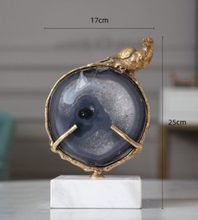 Load image into Gallery viewer, "Arna Collection" Luxury -Natural Agate Marble Bird Figurine Creativity Ornaments Desk Bookcase Natural Material Crafts Living Room Decoration
