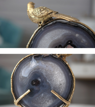 Load image into Gallery viewer, "Arna Collection" Luxury -Natural Agate Marble Bird Figurine Creativity Ornaments Desk Bookcase Natural Material Crafts Living Room Decoration
