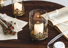 Load image into Gallery viewer, "Arna Collection" Creative Metal Carved Glass Candelabra French Vintage Candle Holder
