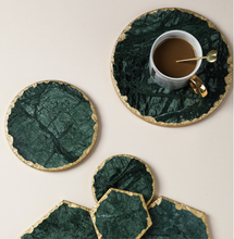 Load image into Gallery viewer, "Arna Lisa" 3 Piece Plate Set - Natural Marble Plates Creativity Gold Inlay Display Trays

