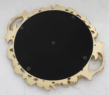 Load image into Gallery viewer, "Arna Collection" Gold Tray's - Nordic Ginkgo Leaf Mirror Display Tray
