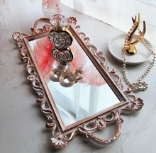 Load image into Gallery viewer, "Arna Collection" Gold Tray's - Nordic Ginkgo Leaf Mirror Display Tray
