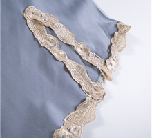 Load image into Gallery viewer, "Arna" Collection - Quality Lace 5 Piece Satin Sleepwear
