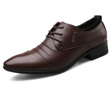 Load image into Gallery viewer, British Slip On Split Leather Pointed Toe Shoes Business Wedding Formal Shoes - Many Colours &amp; Sizes
