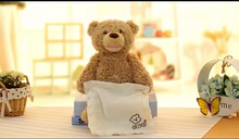 Load image into Gallery viewer, Children's T Bear "Peek-a-Boo" Electric Facial Turning Plush Movable Bear
