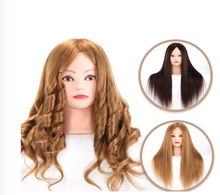 Load image into Gallery viewer, Girls Professional 85% Real Human Hair Mannequin Hair Training &amp; Makeup - (Perfect Gift) )

