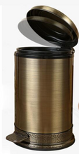 Load image into Gallery viewer, "Arna Royal Vintage Collection"  Luxury Pedal Golden Range 10L Trash Rubbish Bin
