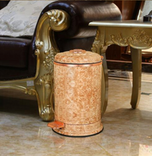Load image into Gallery viewer, "Arna Royal Vintage Collection"  Luxury Pedal Golden Range 6L Trash Rubbish Bin
