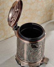 Load image into Gallery viewer, "Arna Royal Vintage Collection"  European Luxury Bronze Stainless Steel Trash Rubbish Bin
