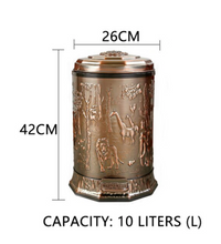 Load image into Gallery viewer, "Arna Royal Vintage Collection"  Luxury Pedal Golden Range 10L Trash Rubbish Bin
