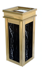 Load image into Gallery viewer, Arna Royal Vintage Collection"  Luxury Golden Outside/Inside Large Trash Rubbish Bin - Home or Business
