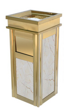 Load image into Gallery viewer, Arna Royal Vintage Collection"  Luxury Golden Outside/Inside Large Trash Rubbish Bin - Home or Business
