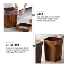 Load image into Gallery viewer, "Arna Royal Vintage Collection"  Luxury Imitation Wooden 14 L Trash Rubbish Bin
