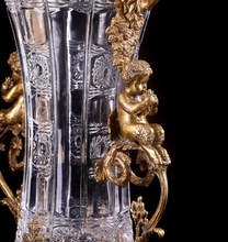 Load image into Gallery viewer, "Arna Lisa" Luxury Vintage Finest Collection - Crystal Golden Boys Copper Brass Vase

