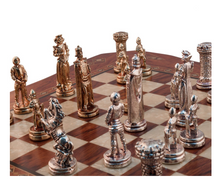 Load image into Gallery viewer, "Arna Lisa" Luxury Vintage Finest Collection - Rosewood Chess Set Large Vintage Mosaic Motifs Handmade
