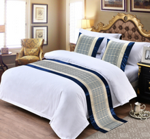 Load image into Gallery viewer, "Arna Royal LUXURY Collection" Hotel Quality Bed Runner/Scarf &amp; 2 Cushion Covers - Many Colours
