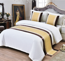 Load image into Gallery viewer, "Arna Royal LUXURY Collection" Hotel Quality Bed Runner/Scarf &amp; 2 Cushion Covers - Many Colours
