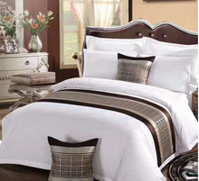Load image into Gallery viewer, "Arna Royal LUXURY Collection" Hotel Quality Bed Runner/Scarf &amp; 2 Cushion Covers - Many Colours
