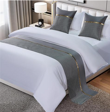 Load image into Gallery viewer, "Arna Royal LUXURY Collection" Hotel Quality Bed Runner/Scarf &amp; 2 Cushion Covers - Many Colours
