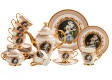 Load image into Gallery viewer, "Arna Lisa" Royal Collection - Luxury Bone China Tea/Coffee Set - Gift Boxed
