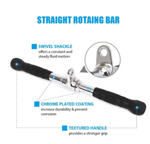 Load image into Gallery viewer, Gym Lat Pull Down Rope Pulley Cable Machine Attachment Triceps Fitness T-Bar Handle Grip Equipment
