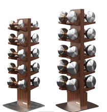 Load image into Gallery viewer, Limited Edition - Wooden Walnut Dumbbell Set + Stand (Slim &amp; Sleek) 6KG-14KG
