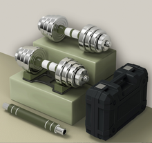 Load image into Gallery viewer, Limited Edition - Silver Green Dumbbell Set + Case (Slim &amp; Sleek) 40Kg
