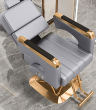 Load image into Gallery viewer, Professional Hairdressing Salon Barber Chair - Adjustable 360 Swivel - Many Colours
