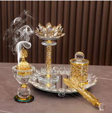 Load image into Gallery viewer, "Arna Lisa" Royal Collection - Top End Crystal Diamond Incense Burner Set
