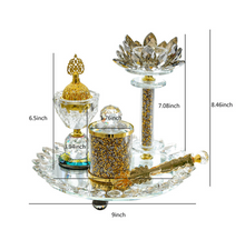 Load image into Gallery viewer, "Arna Lisa" Royal Collection - Top End Crystal Diamond Incense Burner Set
